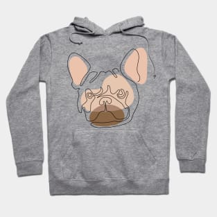 Modern One line Abstract Frenchie Hoodie